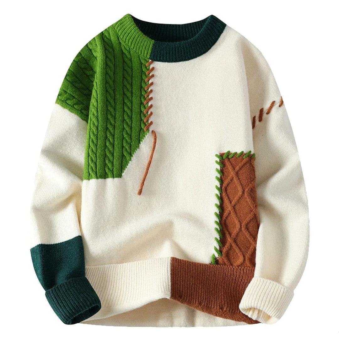 Levin | Stylowy sweter patchworkowy