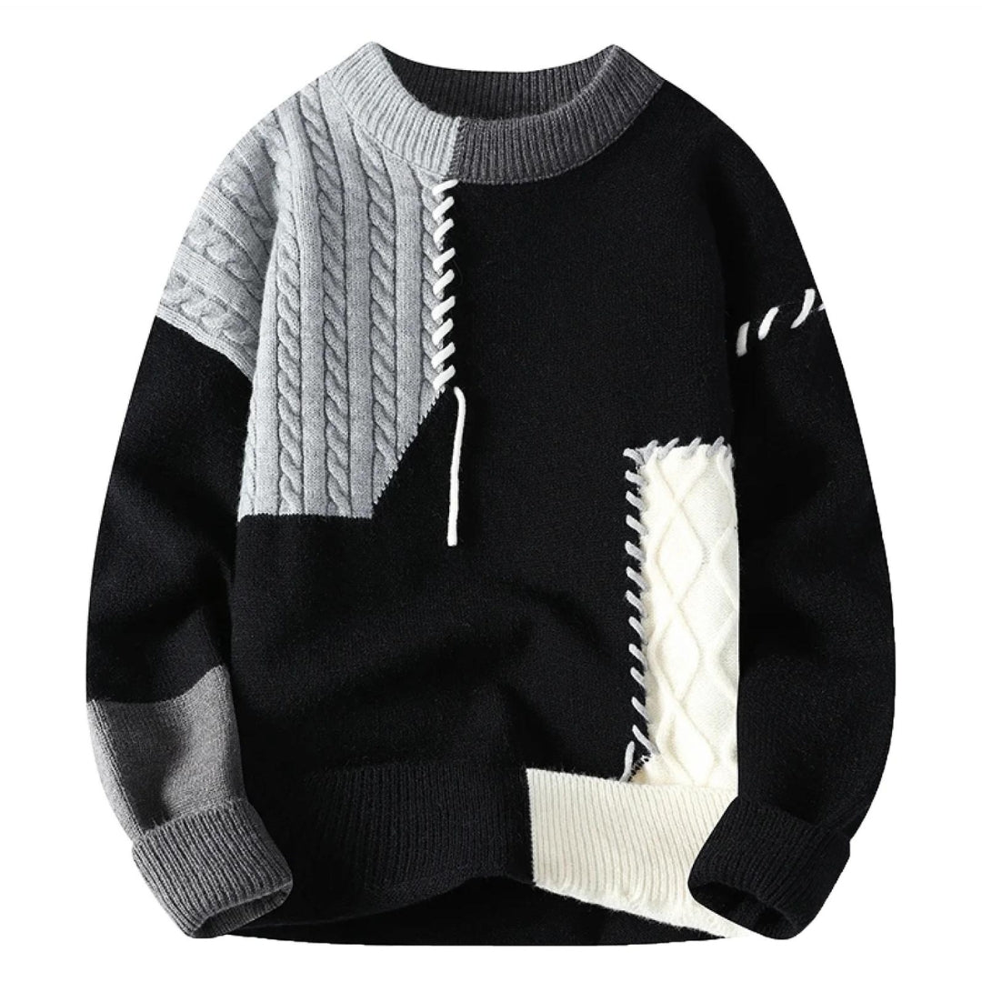 Levin | Stylowy sweter patchworkowy