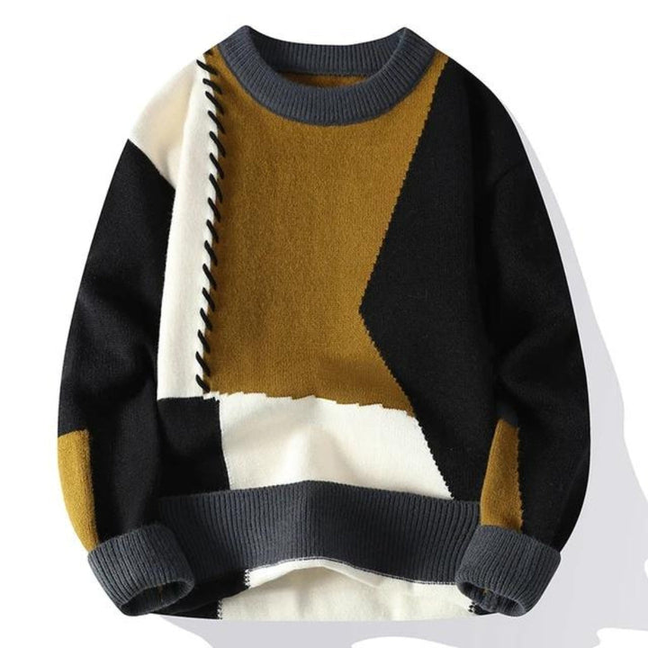 Levin | Stylowy sweter patchworkowy